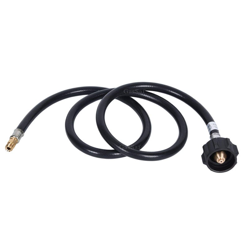 GasSaf 4 FT RV Propane Hose, Propane Pigtail Connector Hose QCC1 Connector- Acme x 1/4" Inverted Male Flare - Image 4